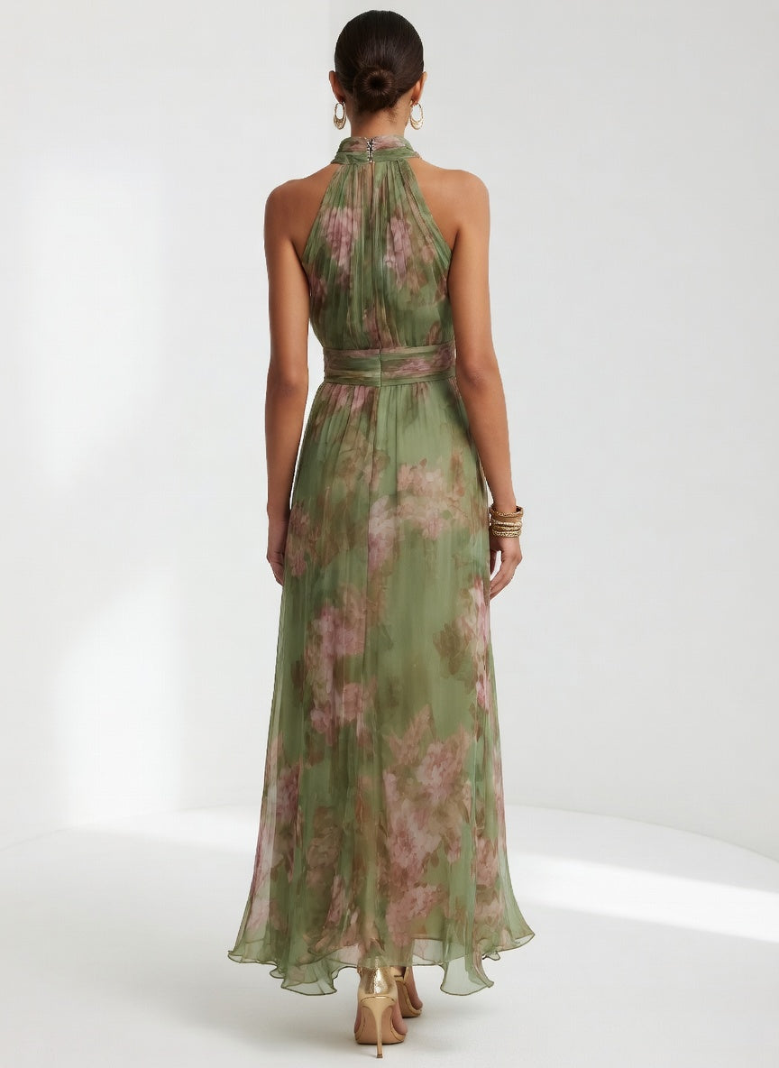 Elegant Floral Maxi Dress Airy