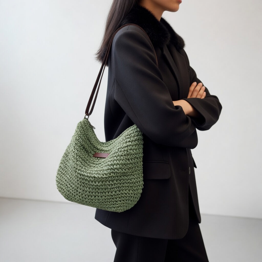 Natural Woven Bag Elegant Everyday