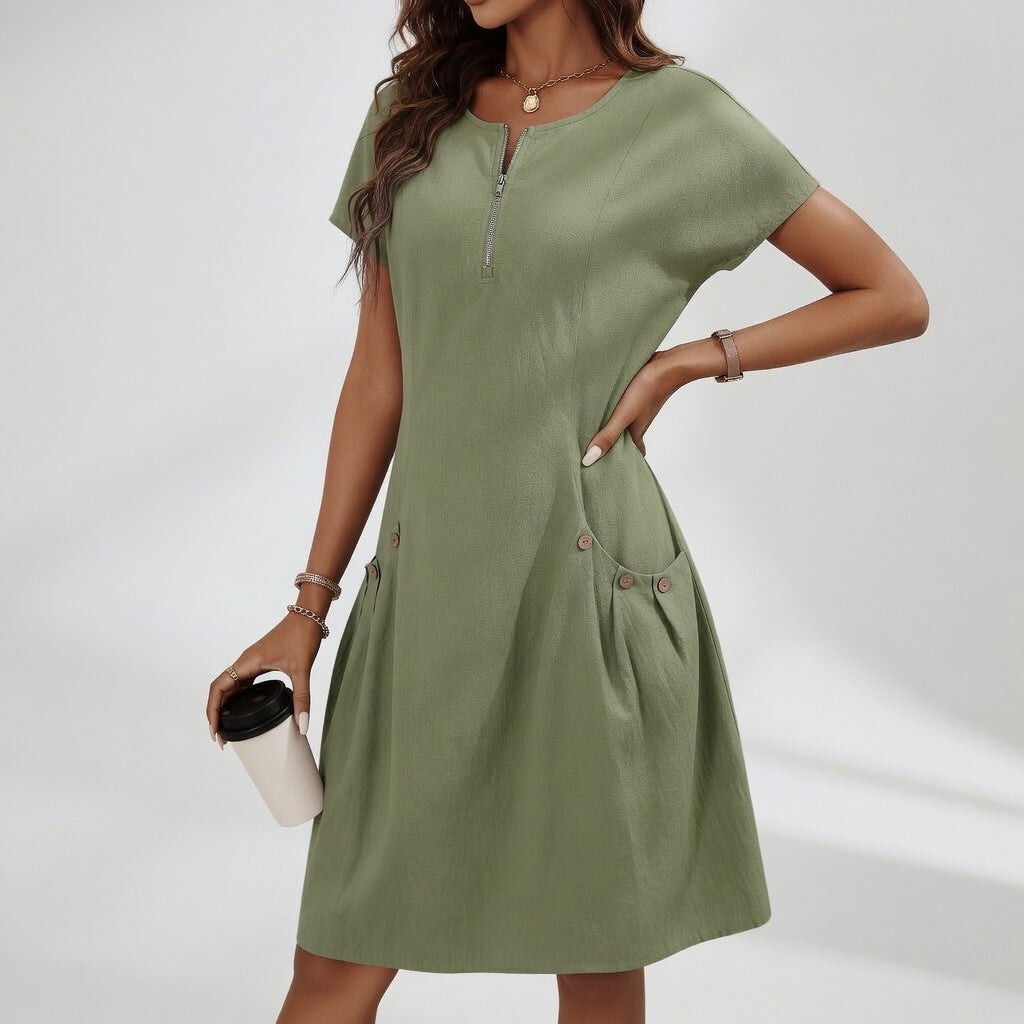 Cotton Mini Dress Natural Freshness