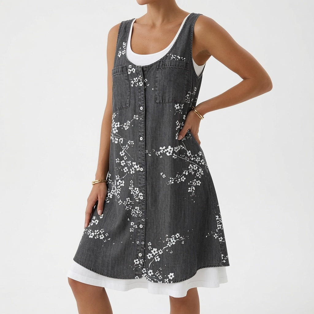 Flowy Denim Dress Everyday Charm