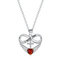 Infinity Heart Birthstone Necklace