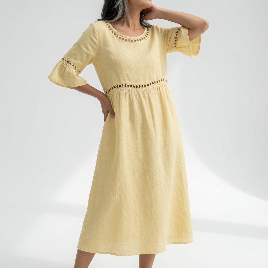 Flowy Midi Dress Summer Elegance