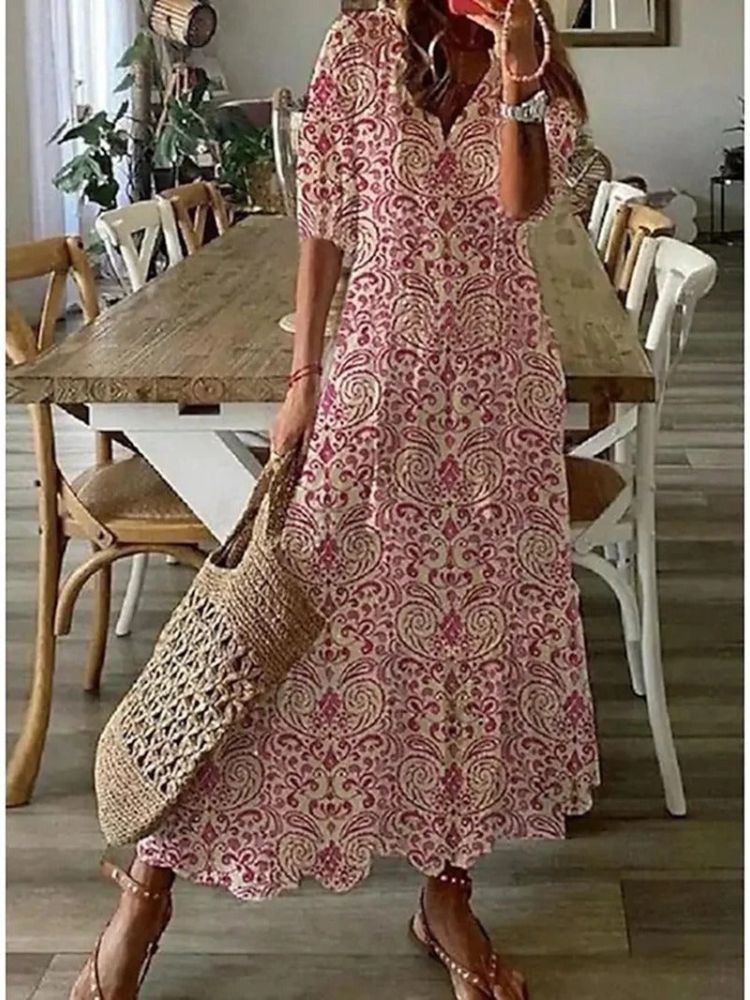 Elegant Velvet Floral Maxi Dress