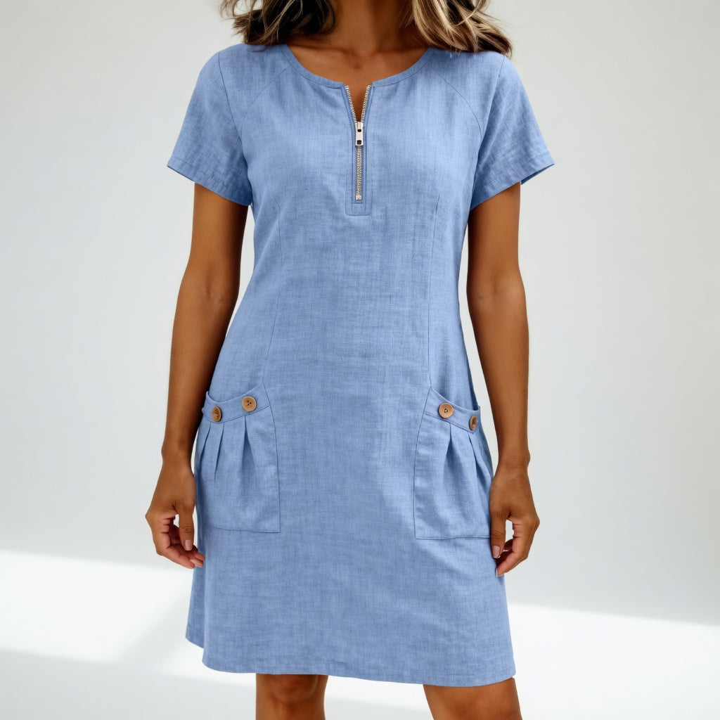 Cotton Mini Dress Natural Freshness