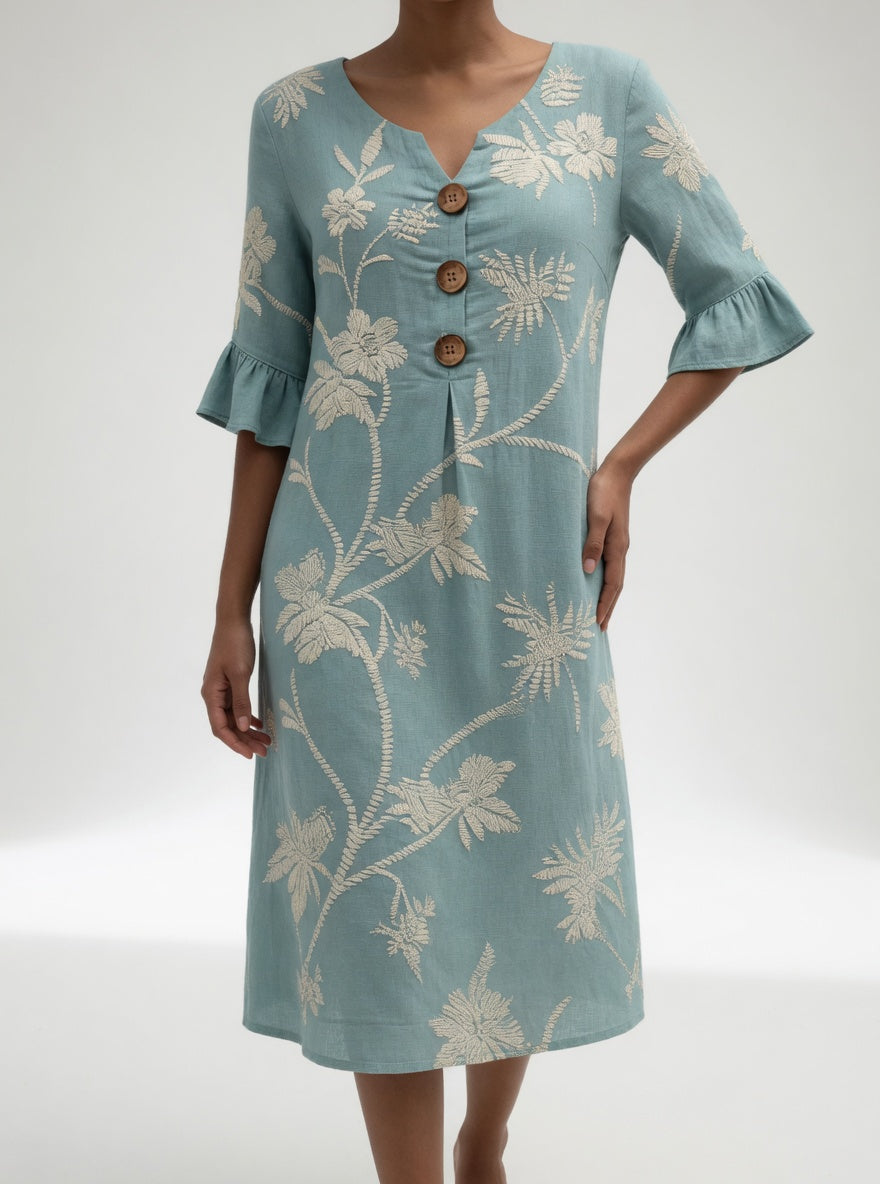 Floral Midi Dress Summer Freedom