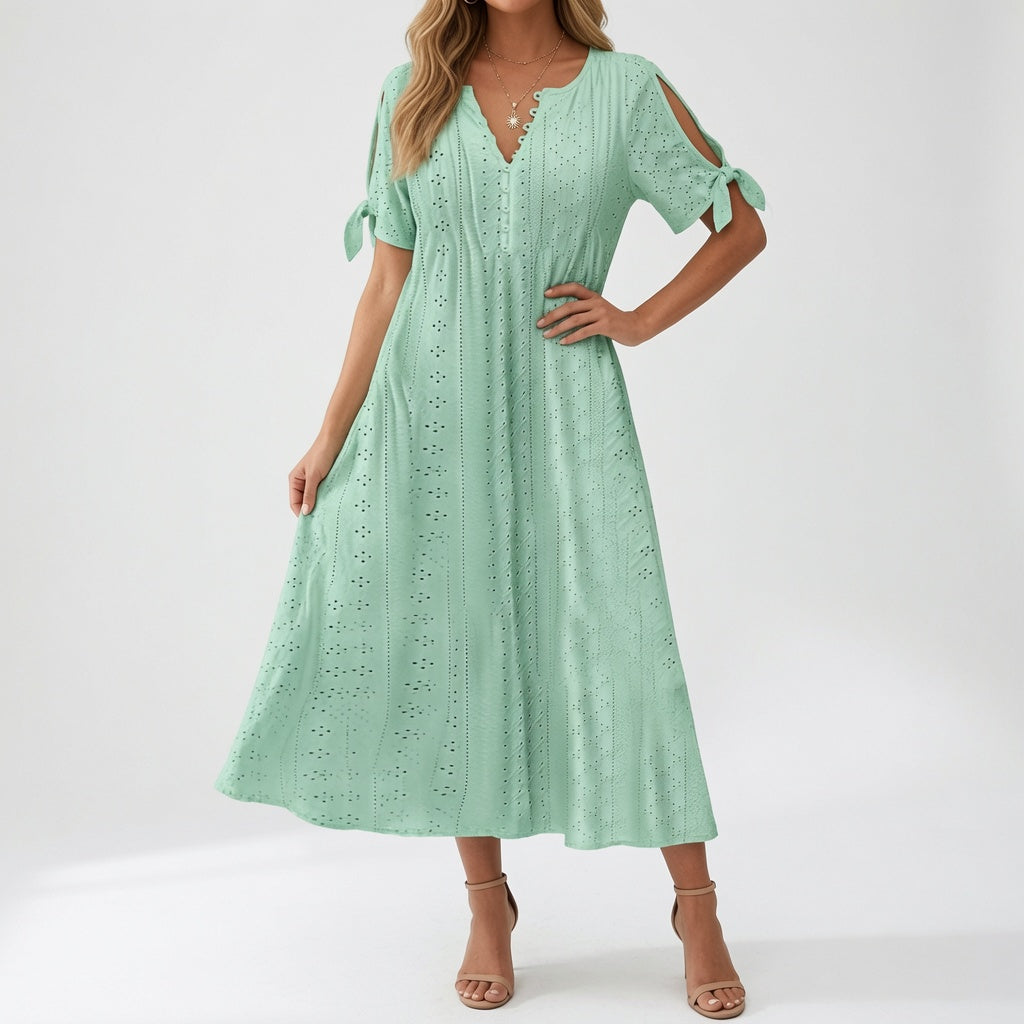 Embroidered Bohemian Dress Summer Elegance