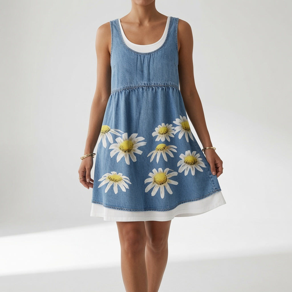 Flowy Denim Dress Everyday Charm