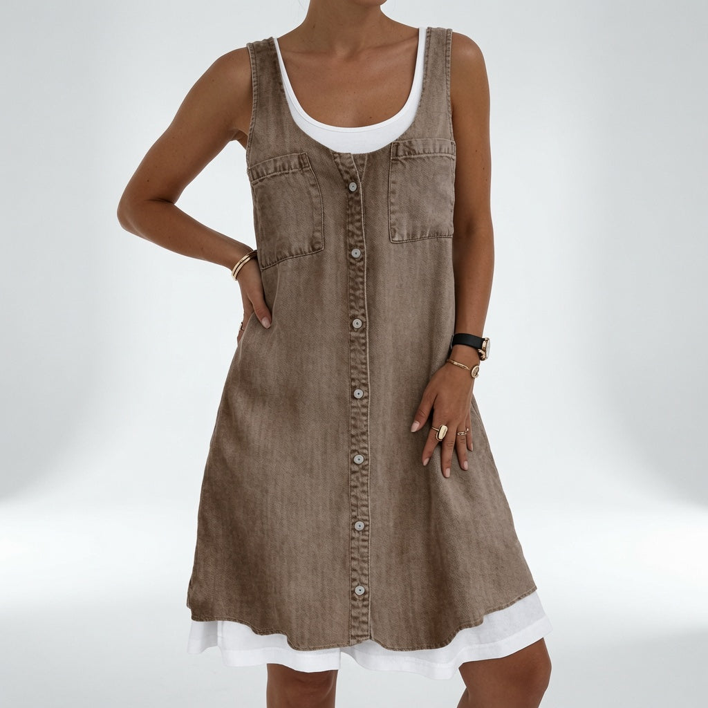 Flowy Denim Dress Everyday Charm