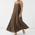 Open Back Maxi Dress with Lace Up Straps