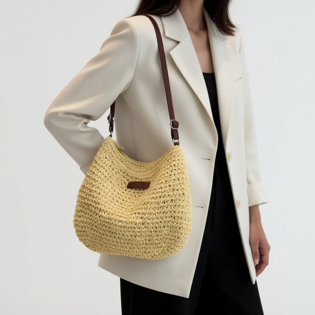Natural Woven Bag Elegant Everyday