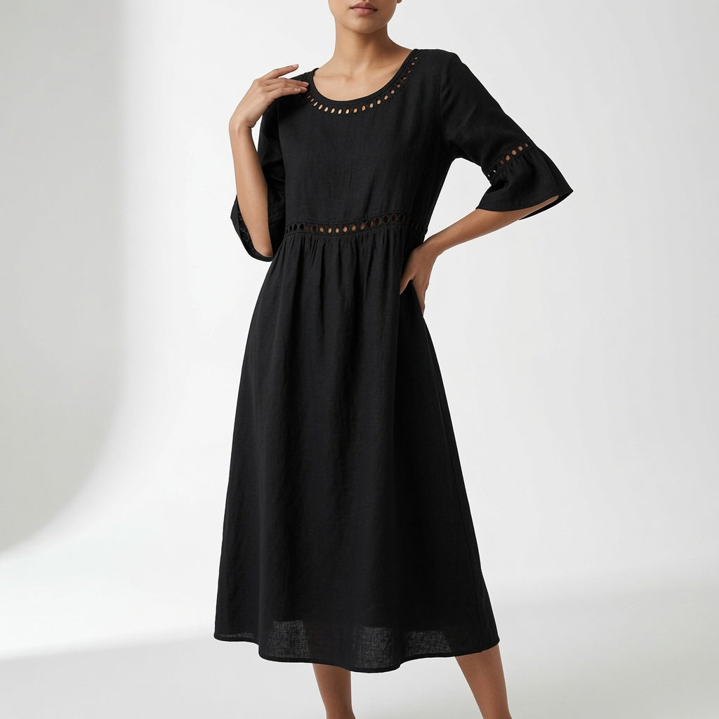 Flowy Midi Dress Summer Elegance
