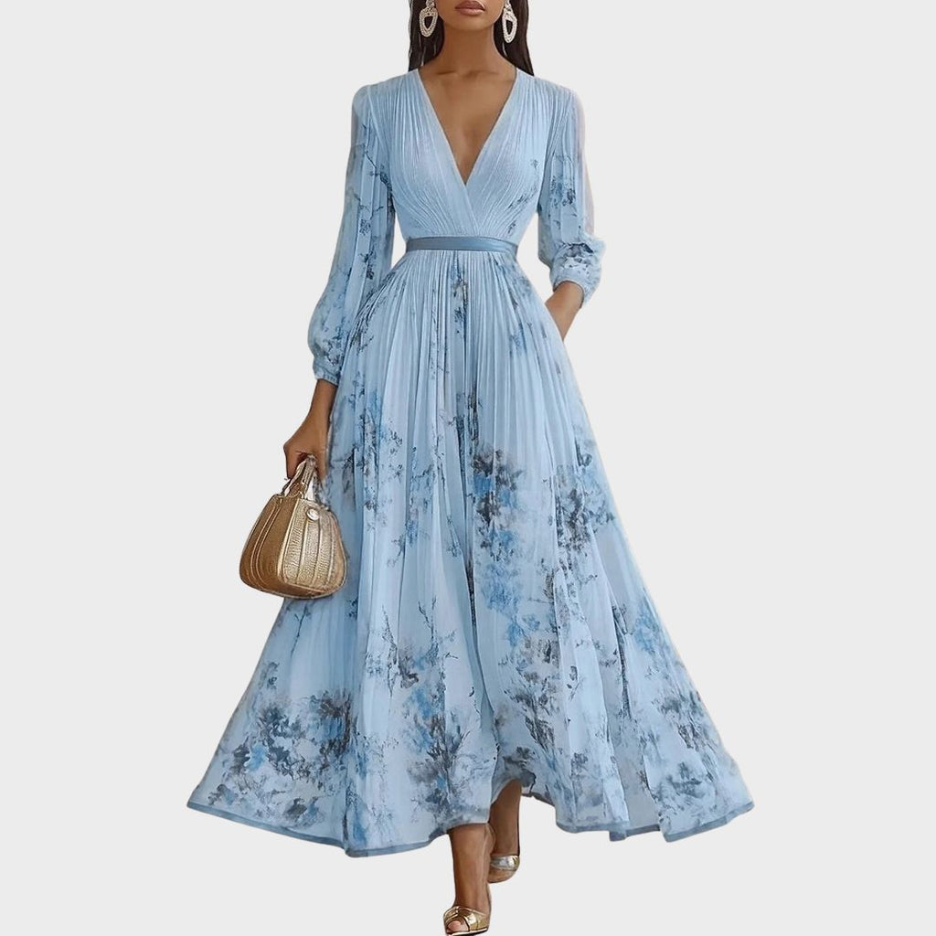 Elegant Pleated Maxi Dress