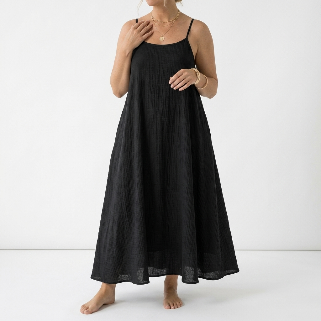 Open Back Maxi Dress with Lace Up Straps