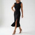 Midi Dress Refined Silhouette Elegance