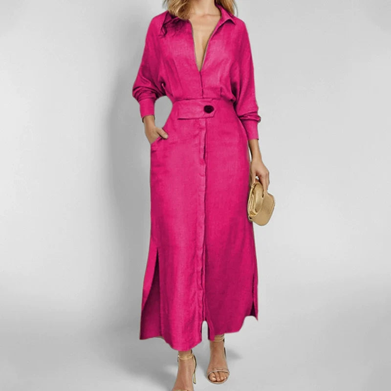 Flowy Maxi Dress Natural Elegance