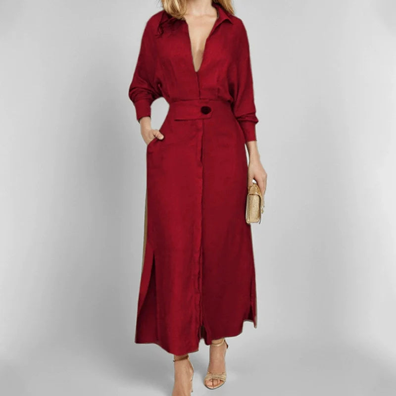 Flowy Maxi Dress Natural Elegance