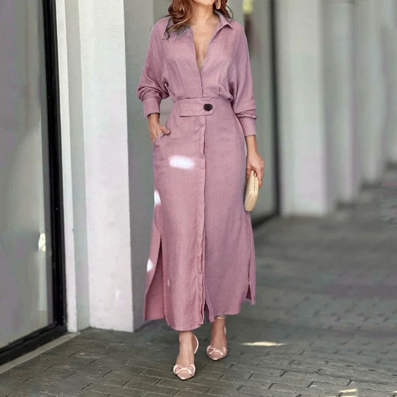 Flowy Maxi Dress Natural Elegance