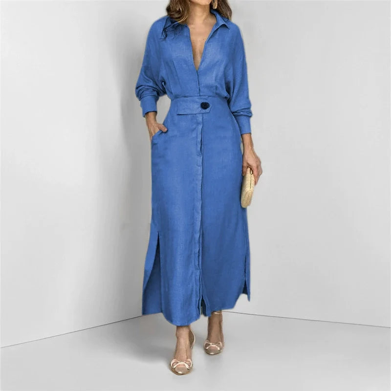 Flowy Maxi Dress Natural Elegance