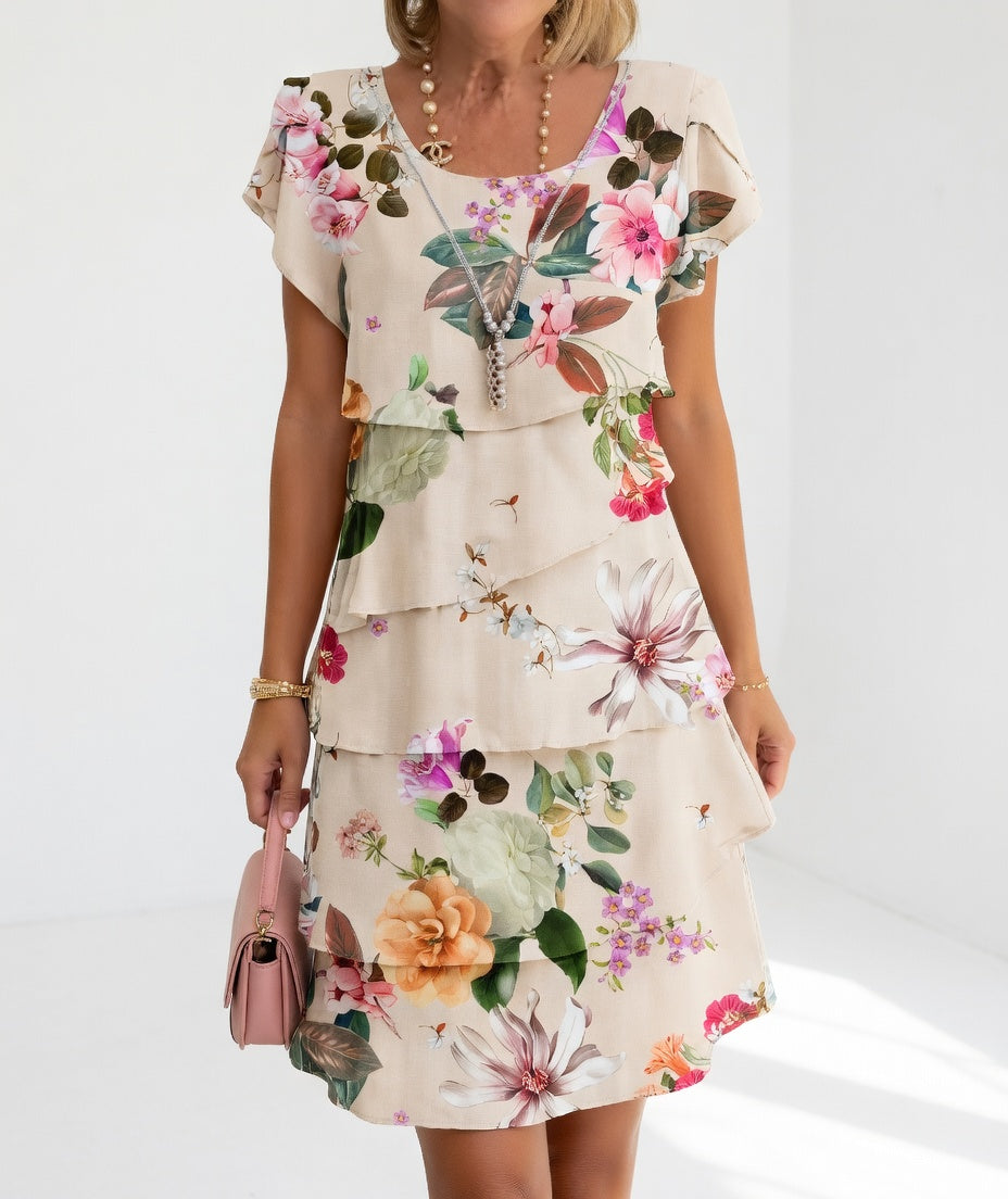 Elegant Light Floral Summer Dress