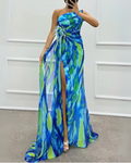 Elegant Vibrant Draped Dress