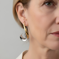 Elegant Two Tone Comfort Earrings
