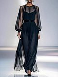 Elegant Flowy Timeless Black Dress