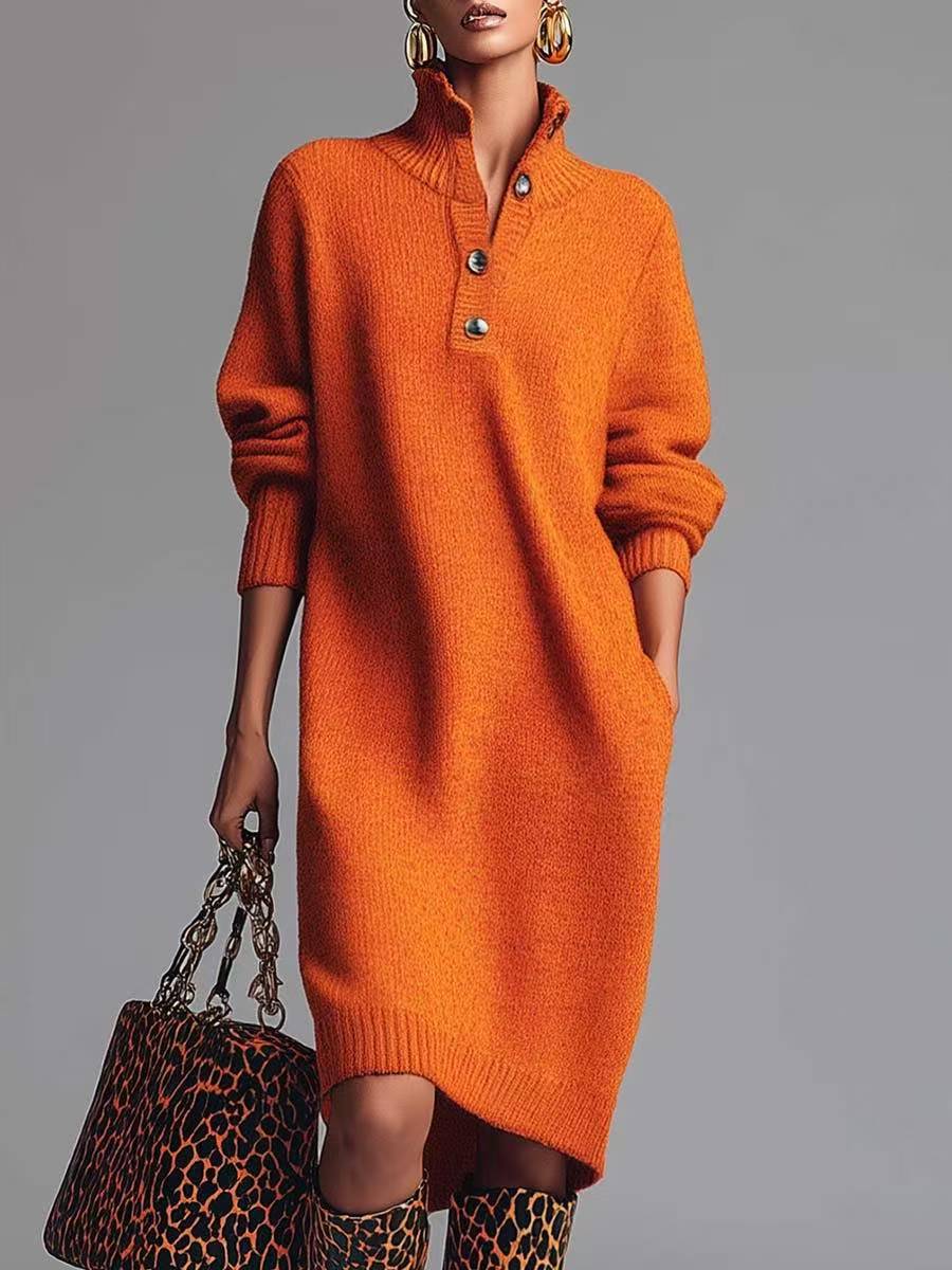 Warm Winter Knit Dress Elegance