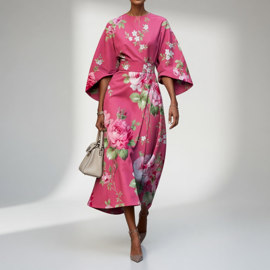 Floral Kimono Dress Oriental Grace