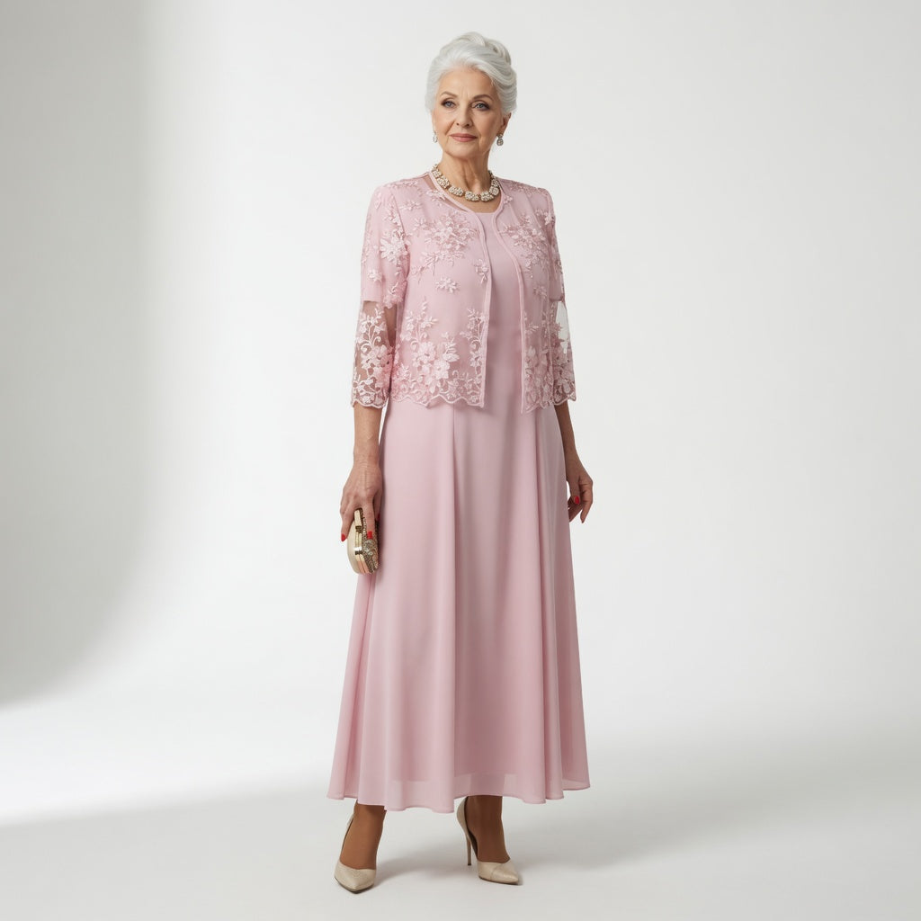 Refined Floral Elegance Formal Maxi Dress