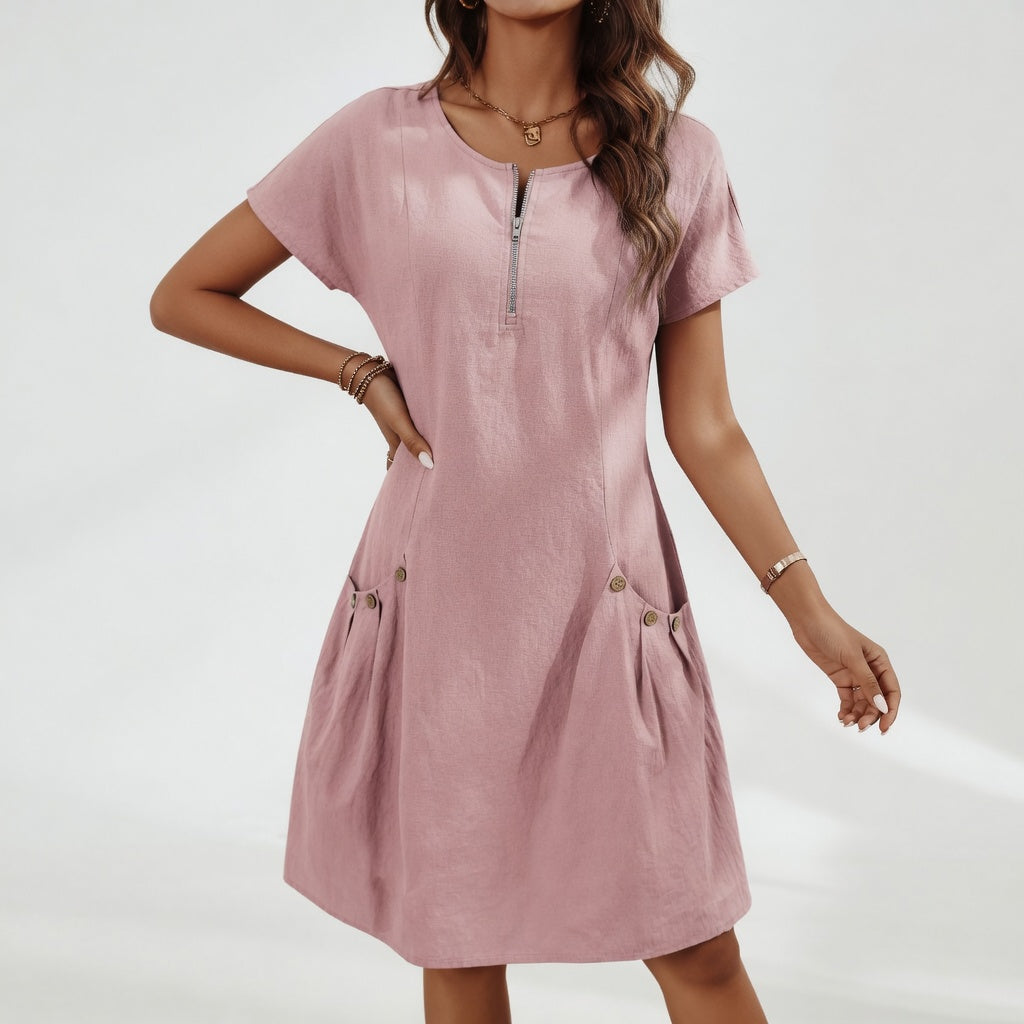 Cotton Mini Dress Natural Freshness