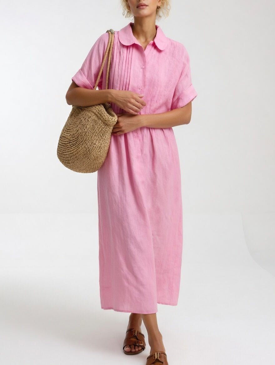 Flowy Summer Shirt Dress - Style 3