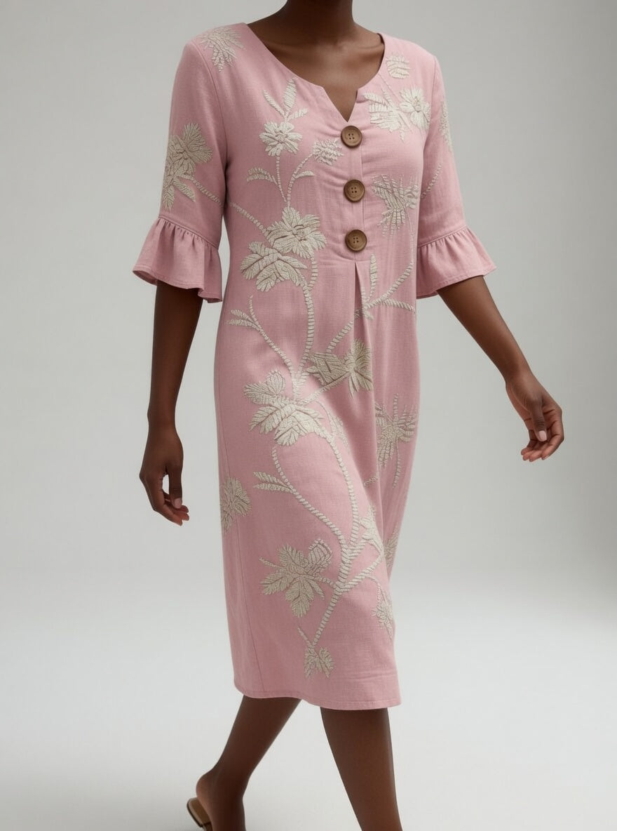 Floral Midi Dress Summer Freedom