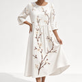 Embroidered Flowy Dress Summer Charm