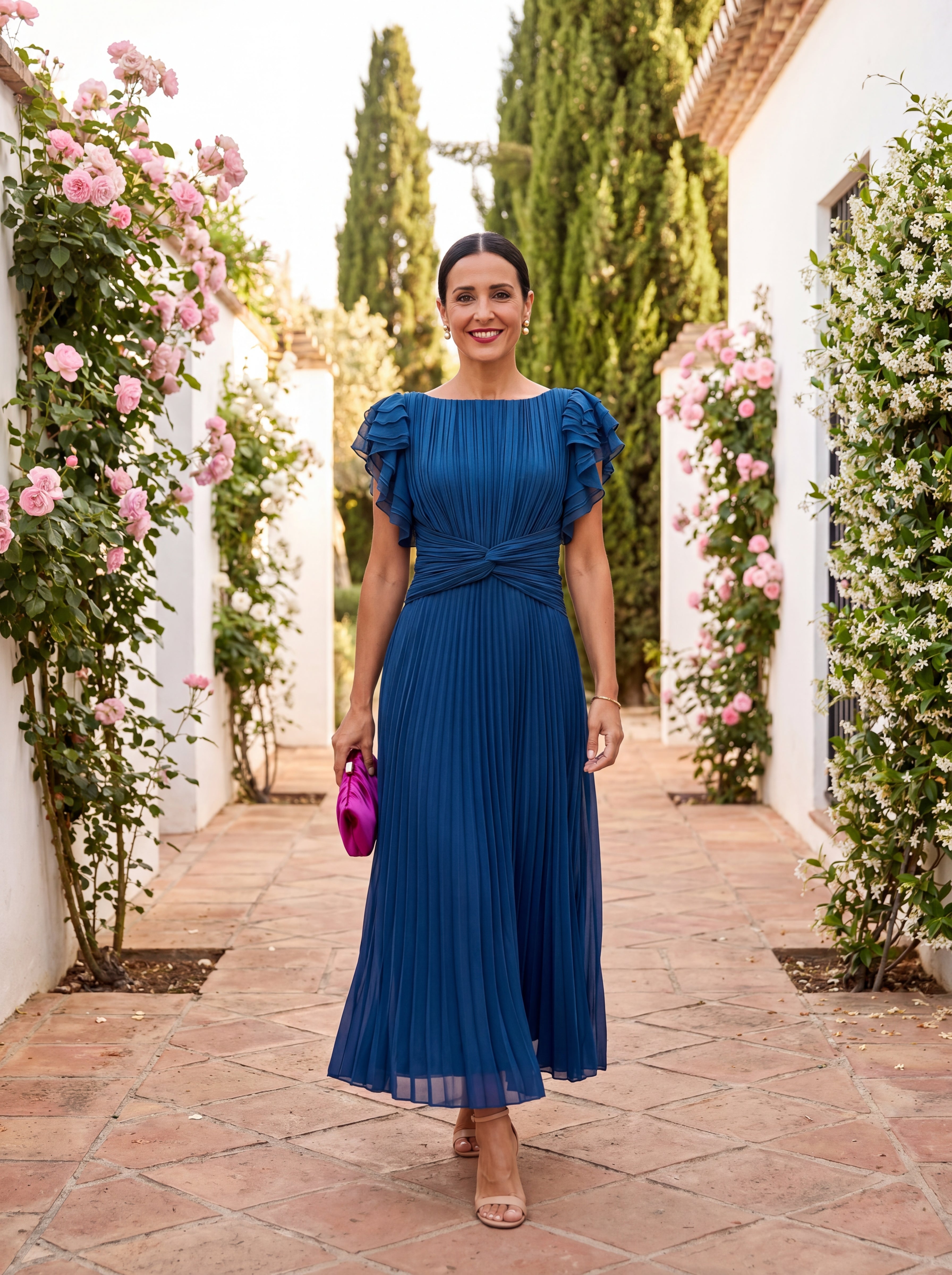 Elegant Refined Tulle Dress - Blue