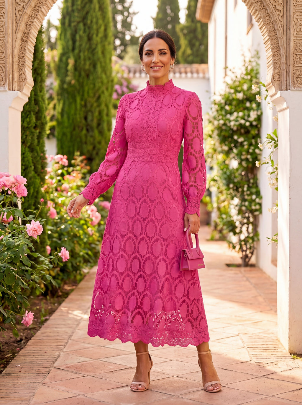 Romantic Silk Dress Modern Refinement