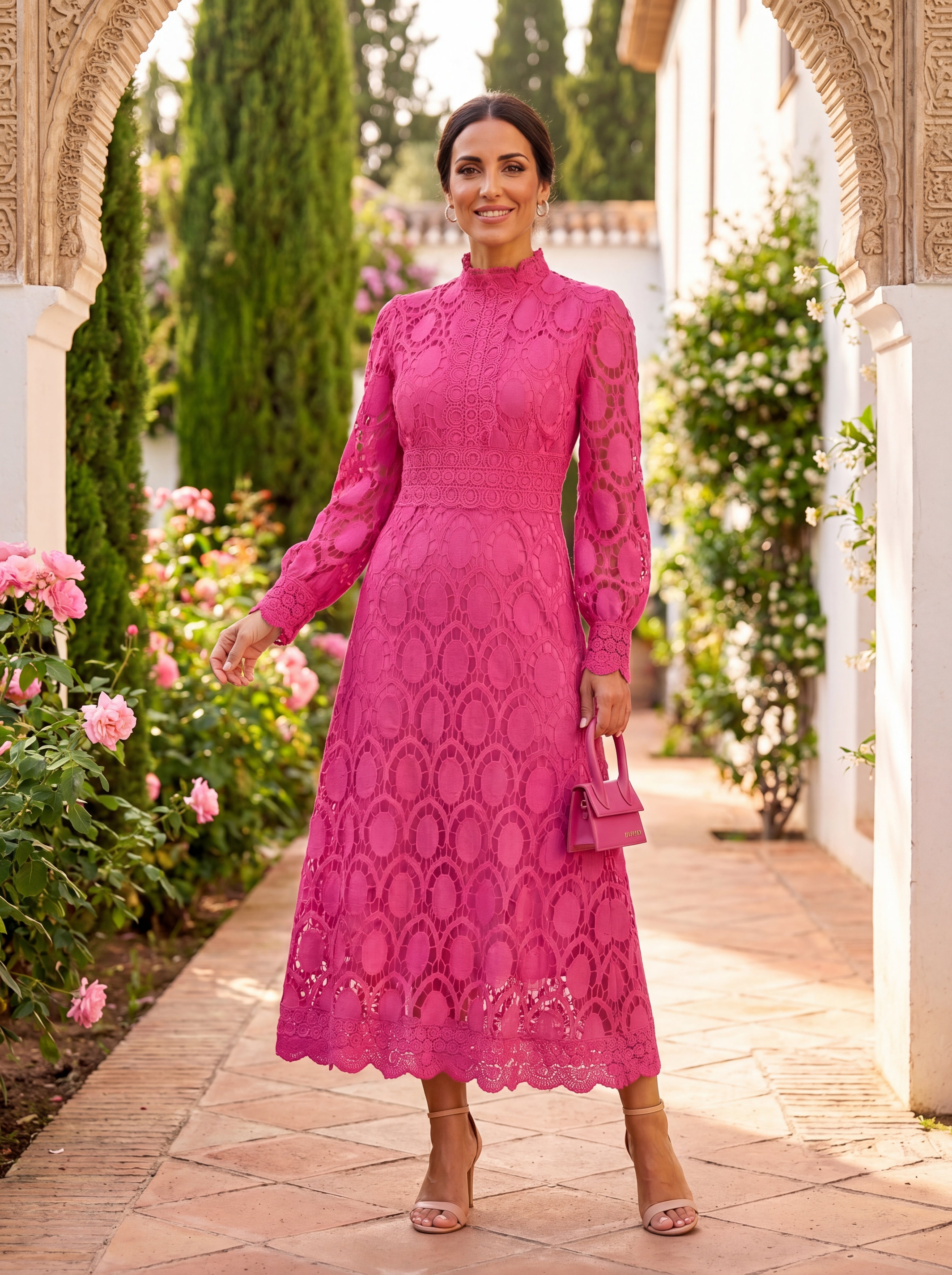 Romantic Silk Dress Modern Refinement