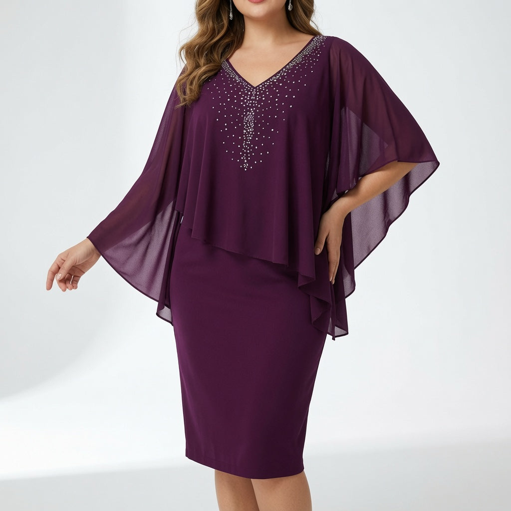 Elegant Draped Dress Refined Shine