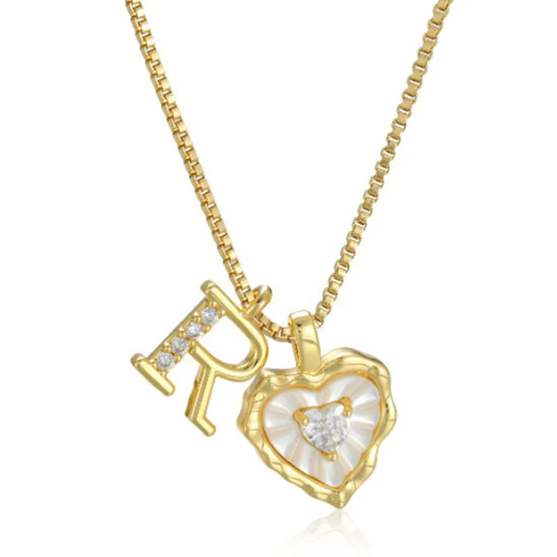 Personalized Initial Heart Necklace