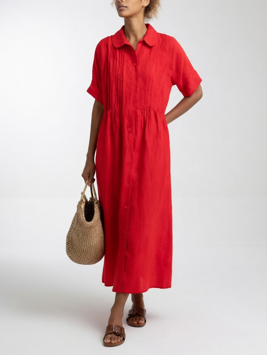 Flowy Summer Shirt Dress - Style 3