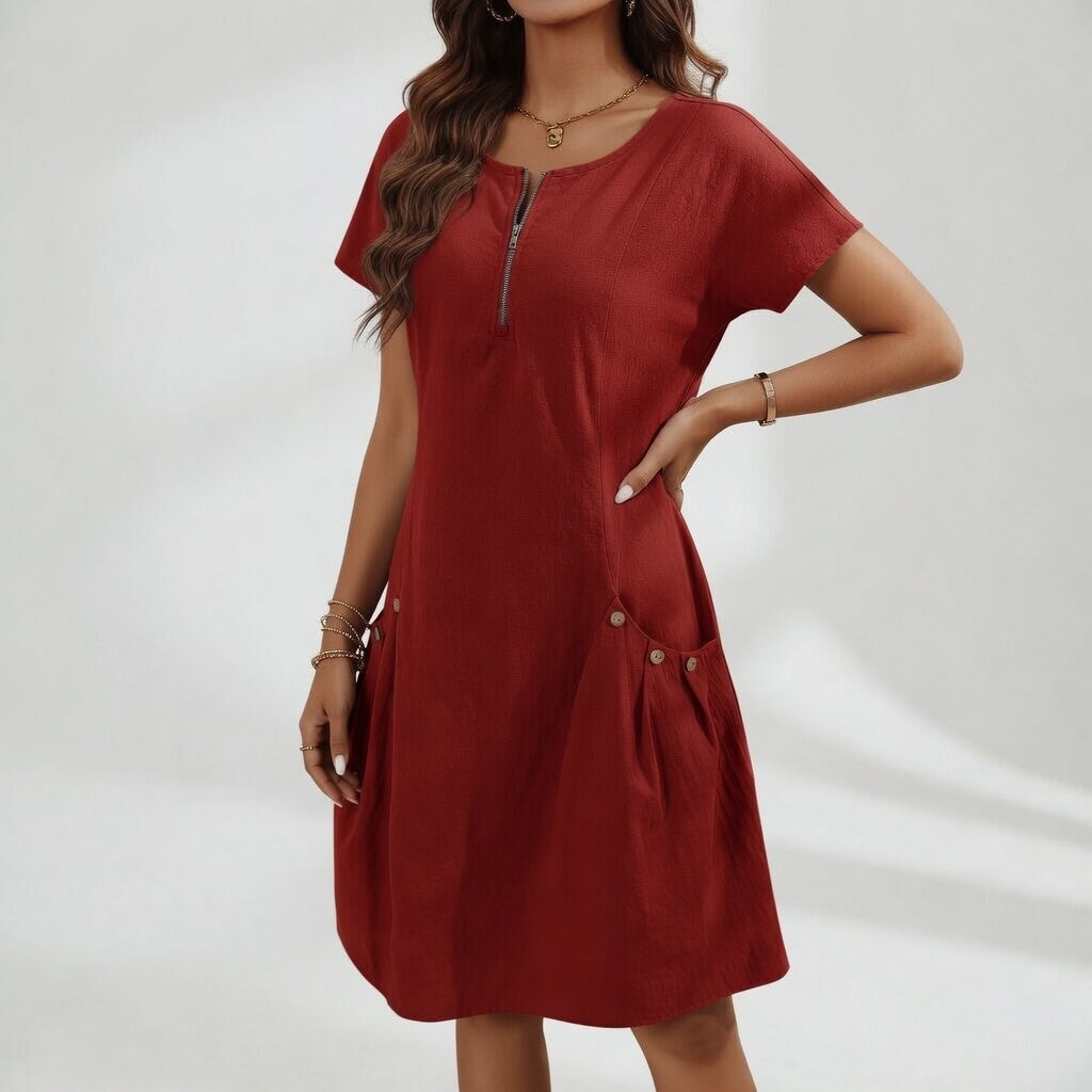 Cotton Mini Dress Natural Freshness