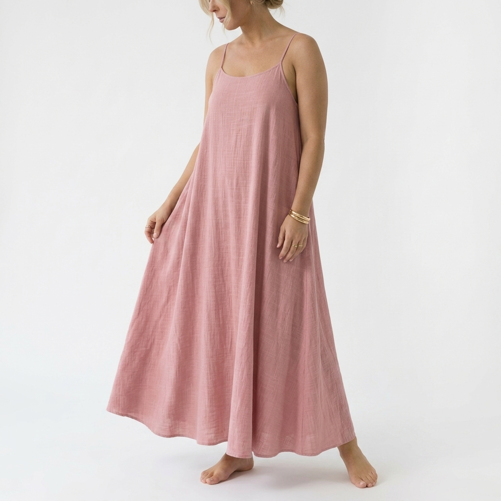Open Back Maxi Dress with Lace Up Straps