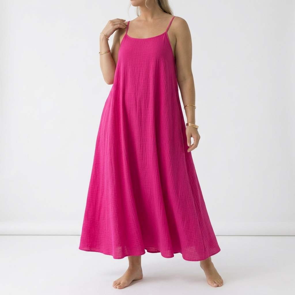 Open Back Maxi Dress with Lace Up Straps