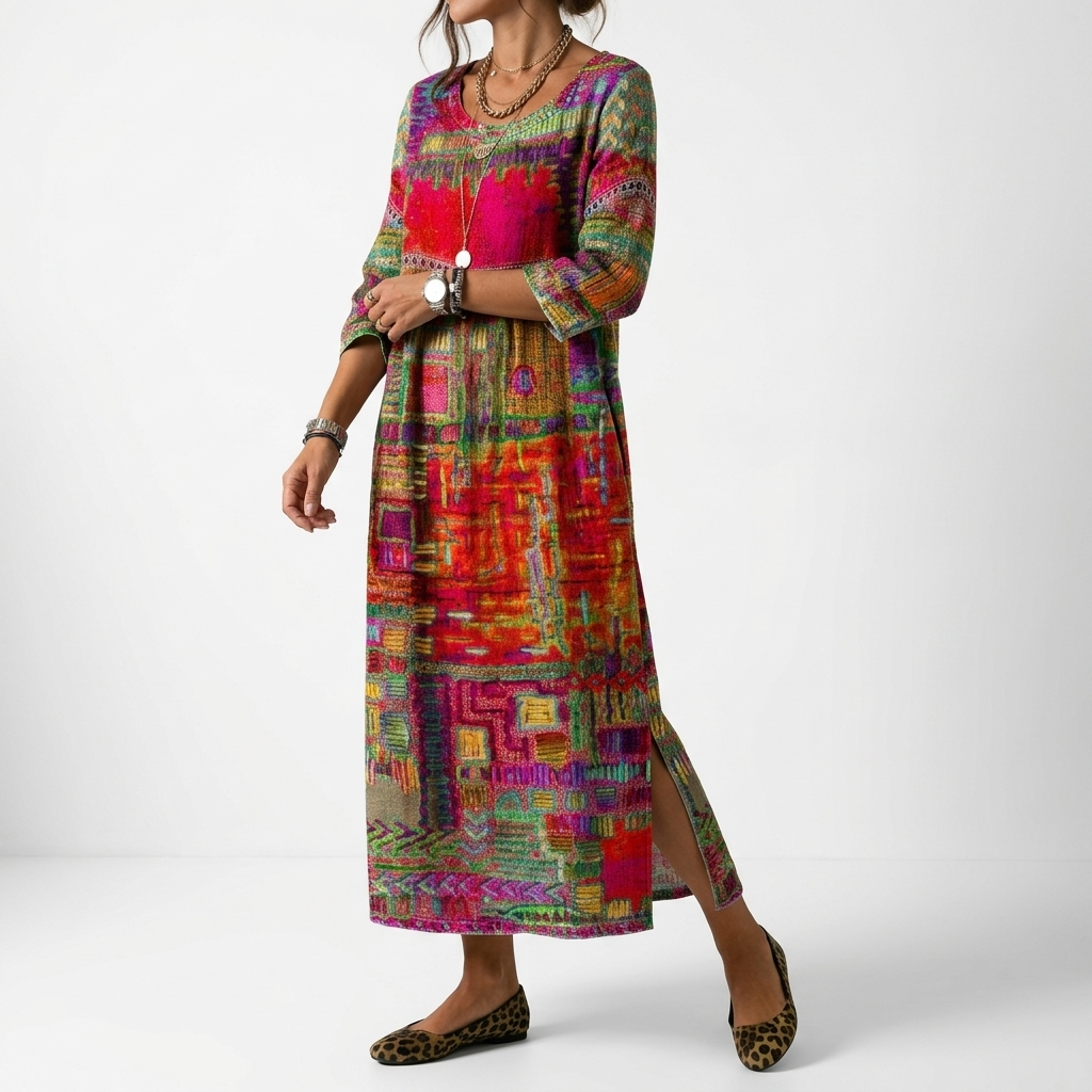 Artistic Bohemian Flowy Dress