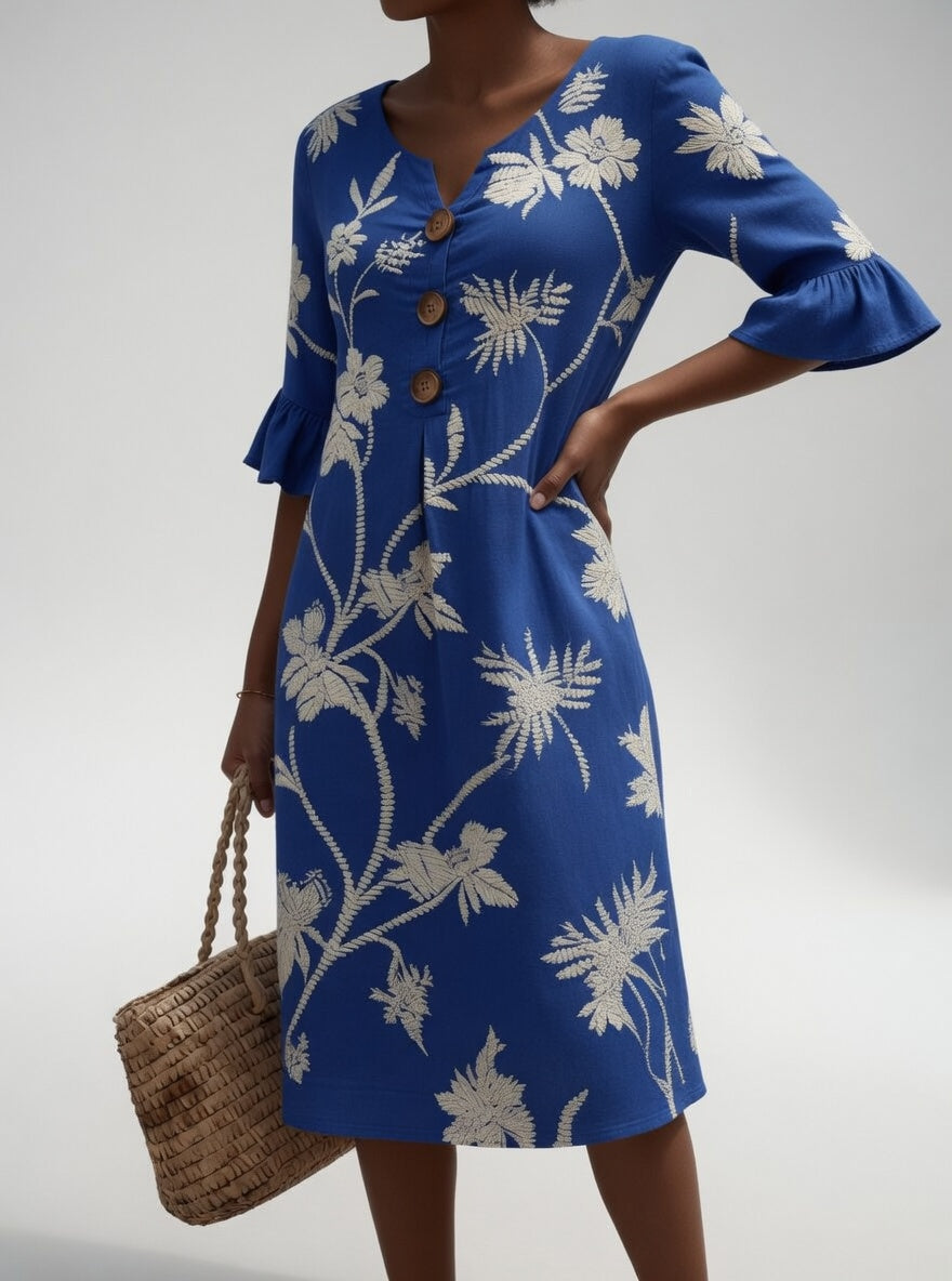 Floral Midi Dress Summer Freedom
