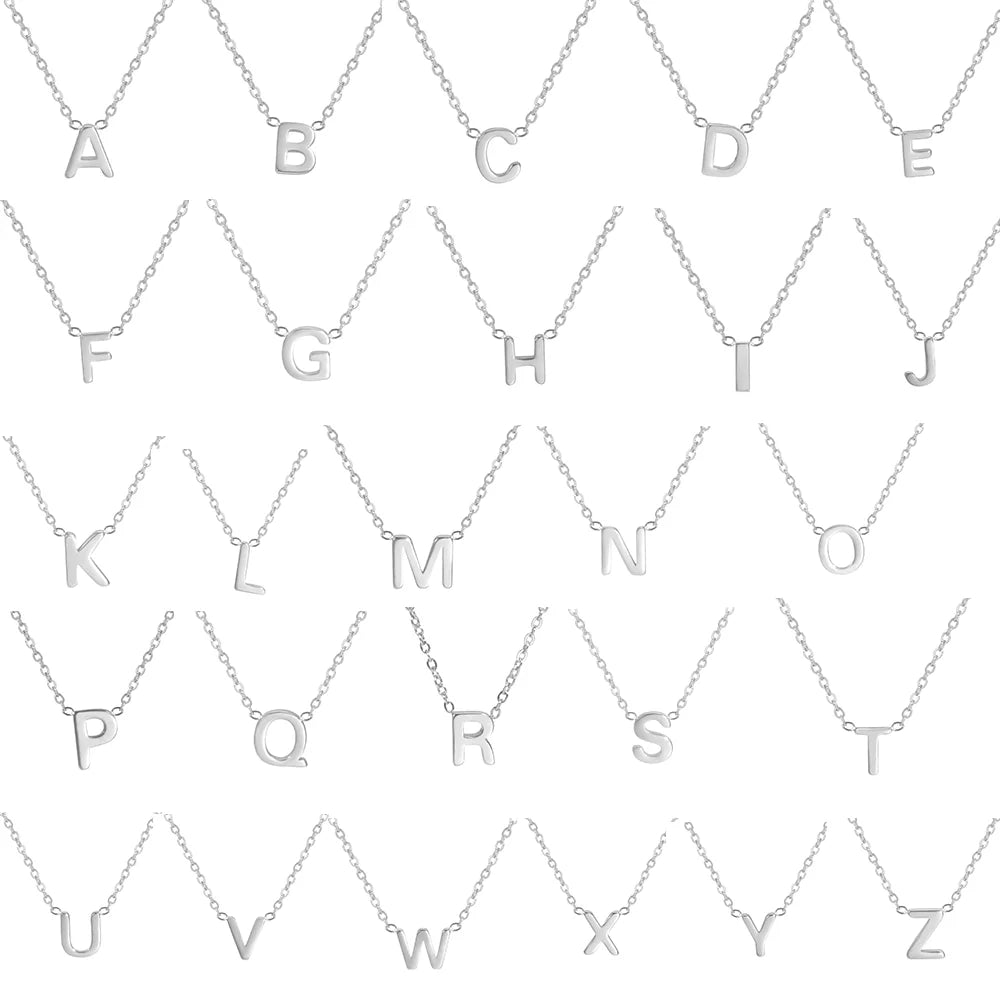Sparkling Alphabet Pendant Necklace