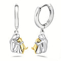 Dog Icon Earrings with Round Clasp