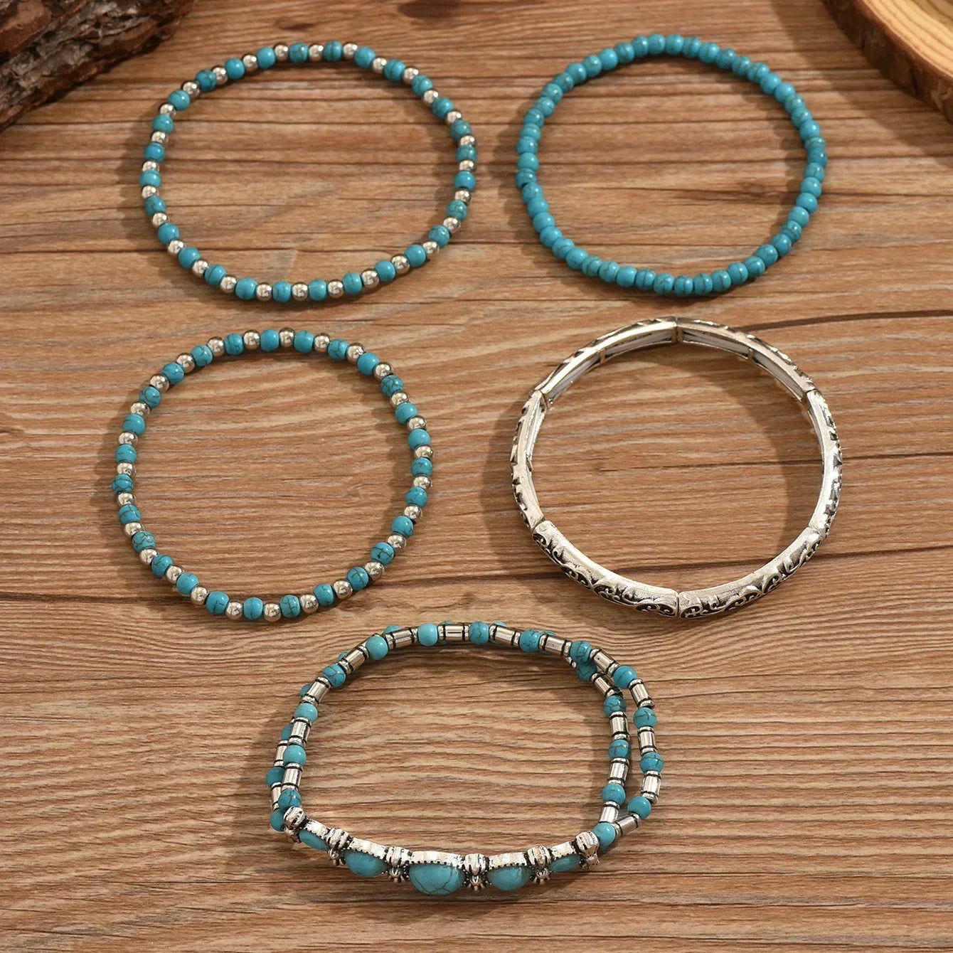 Refined Multi Strand Turquoise Bracelet