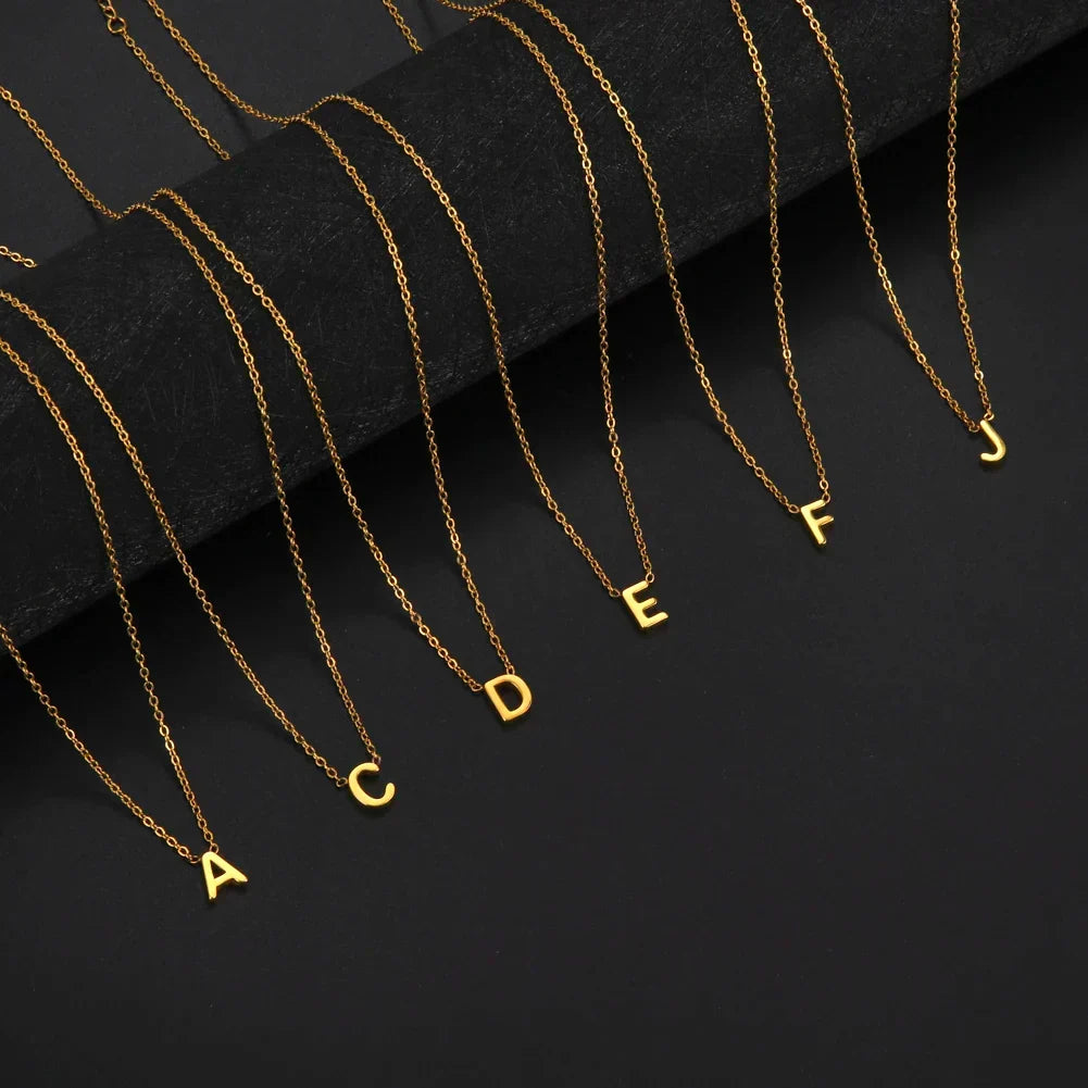 Sparkling Alphabet Pendant Necklace
