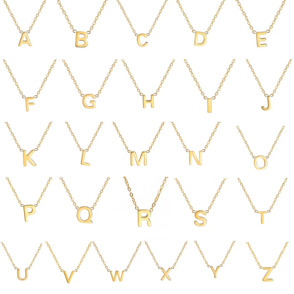 Sparkling Alphabet Pendant Necklace