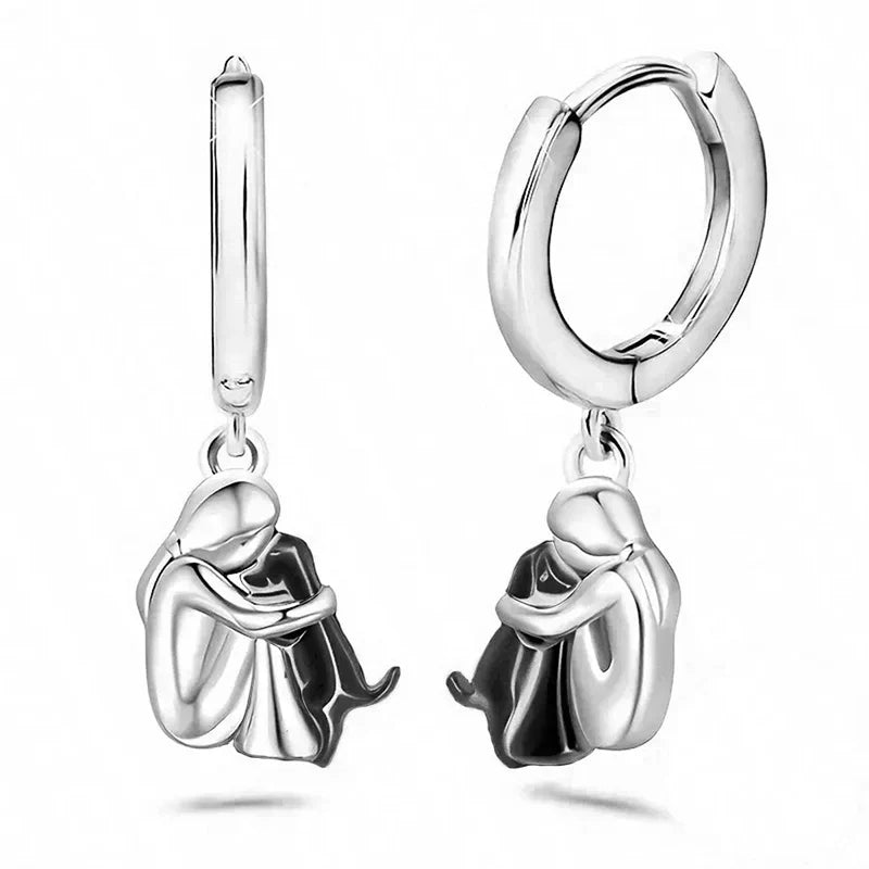 Dog Icon Earrings with Round Clasp